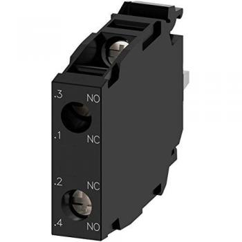 Siemens 3SU1400-1AA10-1FA0 Auxiliary Contact Block, 1 NO/1 NC