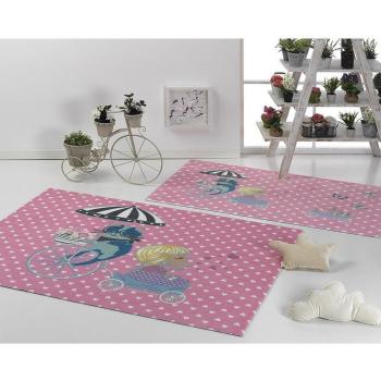 Mora Spain Alfombra Infantil Microfibra Antideslizante Diseño H09 Rosa