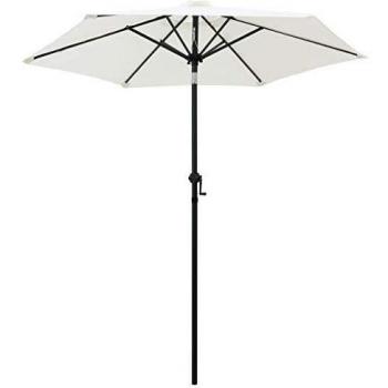 vidaXL Garden Parasol Sand White 200x224 cm Aluminium