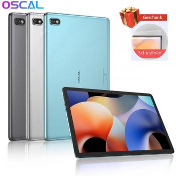 Tableta Oscal Pad 10 - Dispositivo con pantalla FHD de 10.1 pulgadas, 8GB de RAM, 128GB de almacenamiento, batería de 6580mAh y sistema Android 12
