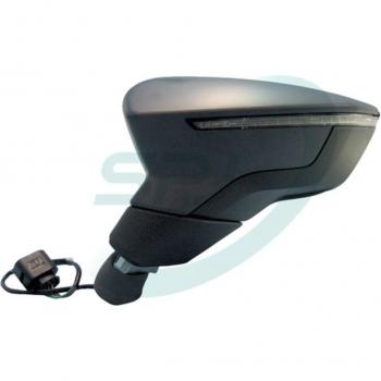 Retrovisor exterior SPJ E-3013 con carcasa de plástico, ajuste manual, vidrio convexo para mayor visibilidad y diseño aerodinámico