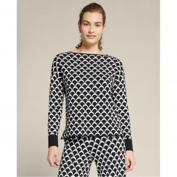 Elena Miró - Jersey de mujer estampado con puños lisos
