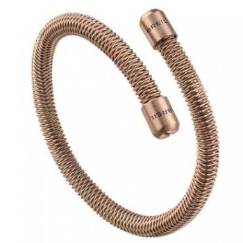 Pulsera de Acero Color Rosa Oro para Hombre Breil Nueva Colección Snake Talla 22 Sin Piedras Mod. TJ2807