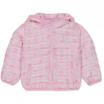 Guess Kids All Over Print Regular Fit Puffer Jacket in Pink