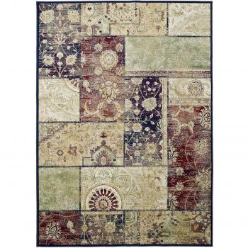 Alfombra Belga Vintage Multicolor 160x230 cm, Estilo Geométrico, Disponible en Tamaños: 70x220 cm, 140x200 cm y 160x230 cm