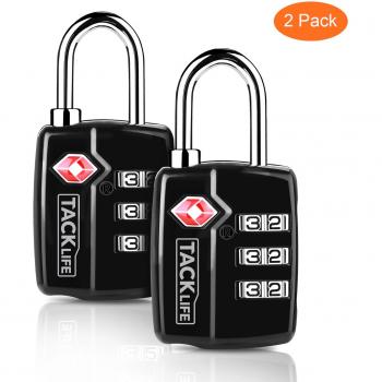 Candados para equipaje, 2-Piezas-Tacklife HCL3A TSA Approved Candado combinaci¨®n, Cerradura de combinaci¨®n con 3 d¨ªgitos para los bolsos, maletas en el Viaje Giminacio y Escuela