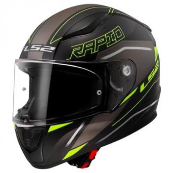 LS2 Casco Integral FF353 Rapid II Rokku Negro Mate-HiVis-Amarillo 2XL