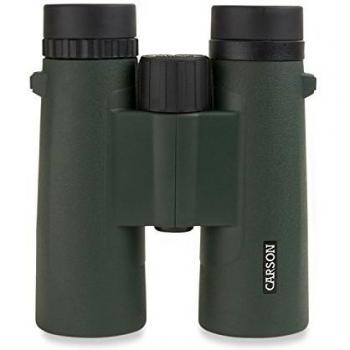 Carson JR Series 10x42mm Roof Prism Binocular, Matte Green, 5.8 Degree Angle of View