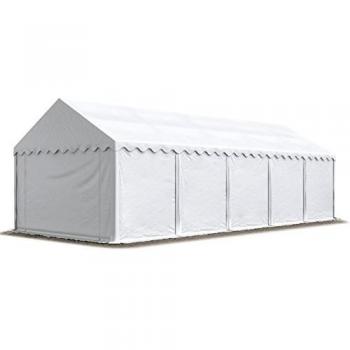 Refugio de almacenamiento de 4 x 10 m impermeable con fuerte 500 g/m² Lona resistente al fuego, Marquee tienda de PVC con completamente galvanizado y atornillar steelframe