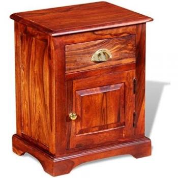 Sheesham Wood Bedside Cabinet 15.7x11.8x19.7 Solid Wood Nightstand
