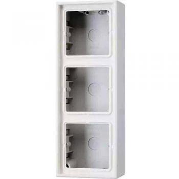 JUNG LS583AWW Caja de Superficie, Triple, 223 x 81 x 47mm, Blanco Alpino, Duroplástico, Brillante