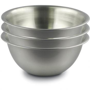 Menax - Cuenco de Cocina en Acero Inoxidable - Set de 3 - Ø 21 cm