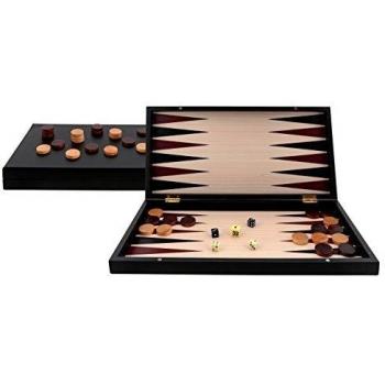 Aquamarine Games Backgammon Black Series, Negro