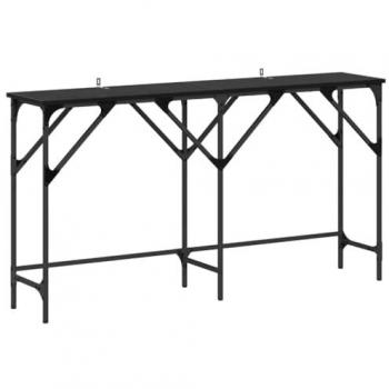Mesa Consola Roble Negro 140 x 29 x 75 cm Madera Ingenierizada