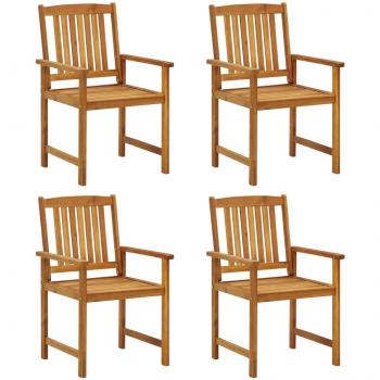 vidaXL Garden Chairs 4 pcs Solid Acacia Wood