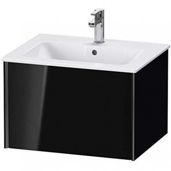 Mueble Bajo Lavabo Mural Duravit XViu 61x40x48 cm, Negro Brillante y Mate, 1 Cajón Extraíble