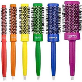 Termix cramic pride pack de 6 cepillos de pelo termicos redondos de ceramica con fibras ionizadas incluido neceser de cuero pride inspirados en la diversidad y libertad de la bandera lgtbi
