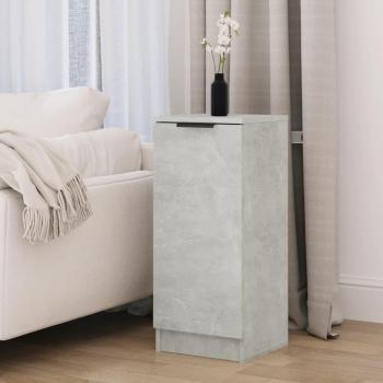 Aparador de madera contrachapada 30x30x70 cm, Mueble de Almacenaje de Salón, Buffet para salón Moderno, Armario Auxiliar, Armario de Almacenamiento en color gris hormigón