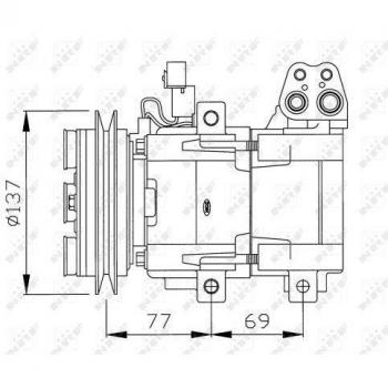 Compresor de Aire Acondicionado NRF 32115G para Hyundai H-1 H100