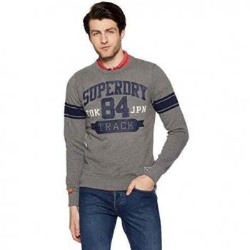 Superdry Track & Field Crew suéter, Gris