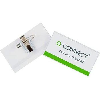 Identificador q-connect con pinza e imperdible kf17457 40x75 mm. 25 Unidades