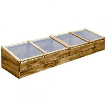 vidaXL Vivero Elevado Jardín Huerto Madera Pino Invernadero Caja para Huerto Jardinera Terraza Patio Exterior Plantar 200x50x35 cm