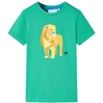 Camiseta infantil verde neón 128