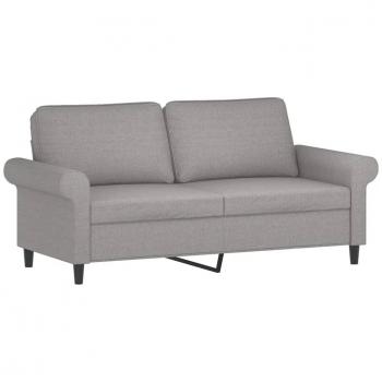 vidaXL Light Grey Fabric 2-Seater Sofa 140 cm