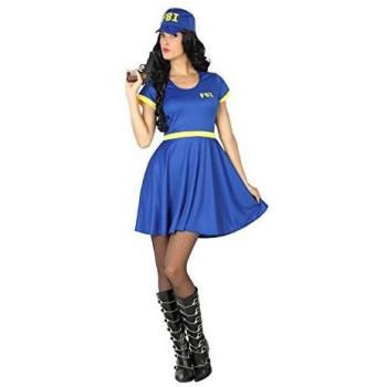 DISFRAZ POLICIA FBI MUJER ADULTO AZUL