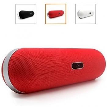 iQualTech Altavoz Bluetooth - Forma de la Píldora con Micrófono de Manos Libres, 2 x 5 vatios Altavoces