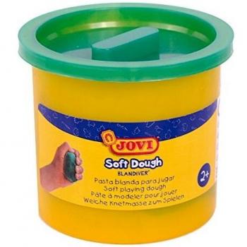 Jovi Soft Dough Blandiver, Estuche de 5 Botes, 110 g, Color Verde