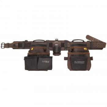 Cinturón Portaherramientas de Cuero Dewalt Pro DWST50113 con 18 bolsillos