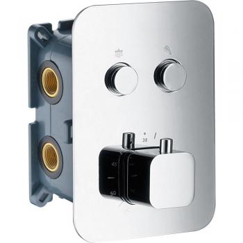 Grifo Termostático Empotrado 2 Vías Cuadrado Imex CTP02V