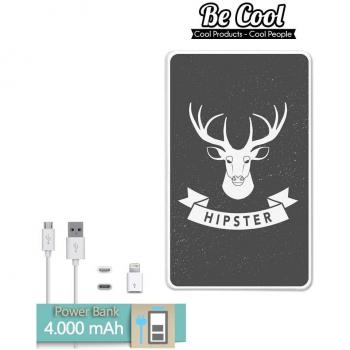 Becool® - Batería Externa Power Bank 4000 mah + Gratis 1 cable USB-MicroUsb
