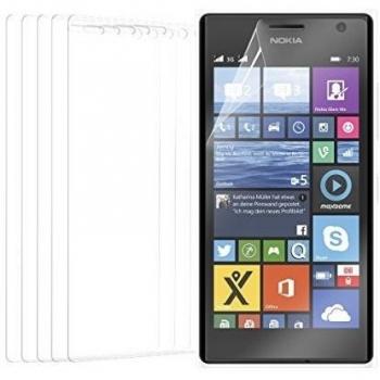 5 x protector de pantalla eFabrik Nokia Lumia 730 735 Display pantalla UV-protección anti-vaho Protector de pantalla transparente