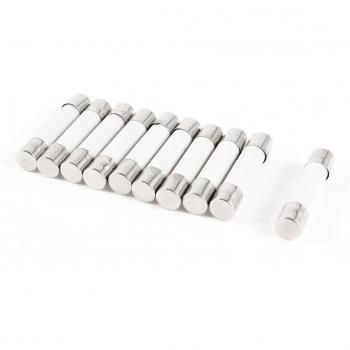 sourcing map 10uds 250V 20A 6x30mm Cilíndrico Cerámica Tubo Fusibles Enlace