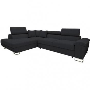 Sofá rinconero Comfivo 139 con función de descanso y caja de ropa de cama, dimensiones 270x202x71cm