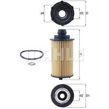 Filtro de aceite KNECHT OX 1310D, Filtro de aceite MAHLE ORIGINAL OX 1310D