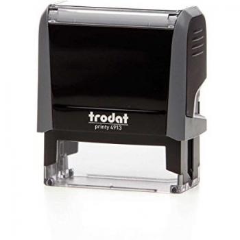Trodat 4913 P4 G - Sello entintado, 58 x 22 mm, color gris