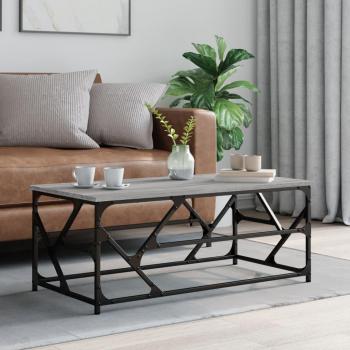 Mesa de centro madera contrachapada 100x50x40 cm en color negro, roble sonoma y roble ahumado - Mesita de salón o comedor auxiliar