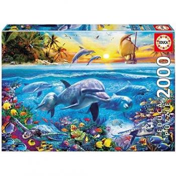 Educa Borrás- Puzzle 2000 Familia de Delfines