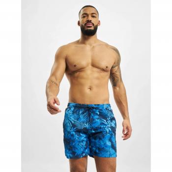 Urban Classics Men's Blue Flower Pattern Swim Shorts, Basic Style, XXL