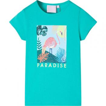 Camiseta infantil verde menta 104