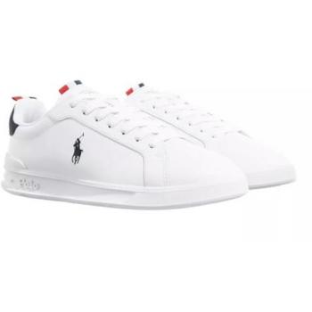 Zapatillas Ralph Lauren Heritage Court II blancas, azul marino y rojas, de cuero premium, bajas para mujer, talla 38 EU