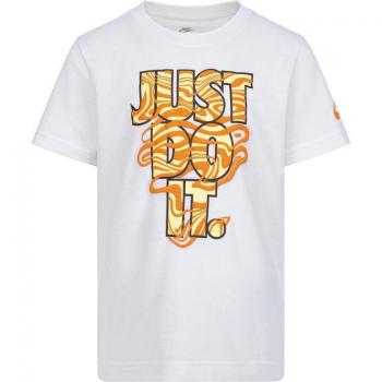 Camiseta Nike Just Do It Waves Niño Blanco/Naranja