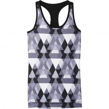 adidas Techfit Aop Tank - Camiseta para mujer, color negro, talla L
