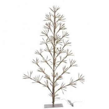 Árbol de Navidad LOLAhome de 90 cm con ramas y 296 luces LED doradas