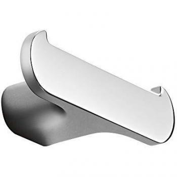 INDA - Accesorios de Baño, Serie Mito, Colgador de Pared Doble en Latón Cromado, Gancho para Albornoz Dimensiones 9 x 4 x 3 cm
