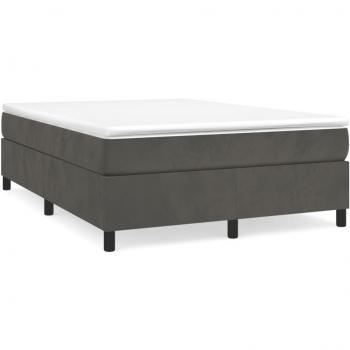 Queen Velvet Bed Frame in Dark Grey without Mattress