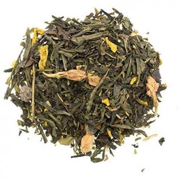 Aromas de Té - Té Amarillo Suspiros Del Amanecer con Té Verde Melocotón Pai Mu Tan Physalis Flor de Girasol Jazmín, 100 gr.